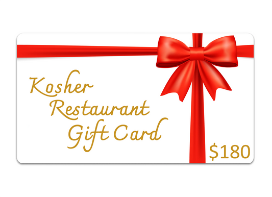 $180 @ your Favorite Kosher Restaurant